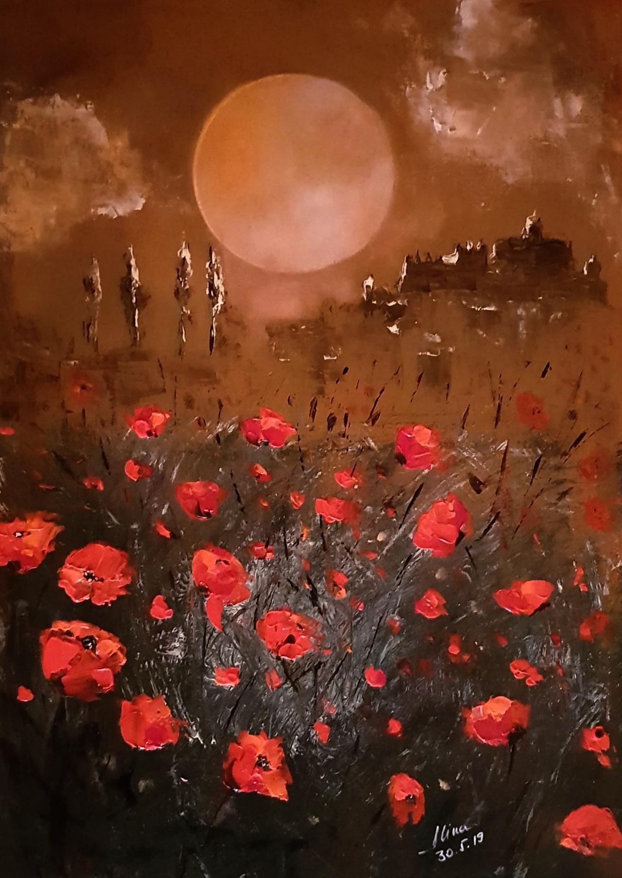 ArteDiAlina.com painting: the road to castle